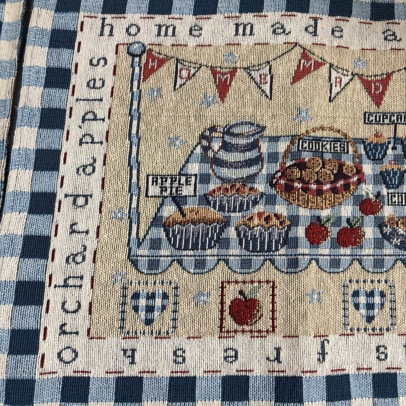 Set Of 4 Bake Sale Tapestry Placemat 12x18 Needlepoint Cottagecore Grannycore - Picture 4 of 11
